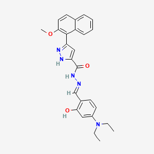 N'-{(E)-[4-(Diethylamino)-2-hydroxyphenyl]methylidene}-3-(2-methoxy-1-naphthyl)-1H-pyrazole-5-carbohydrazide