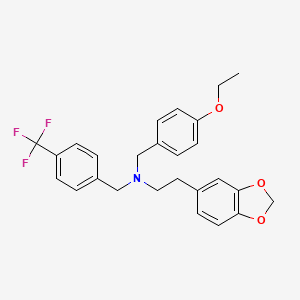 2-(1,3-benzodioxol-5-yl)-N-(4-ethoxybenzyl)-N-[4-(trifluoromethyl)benzyl]ethanamine