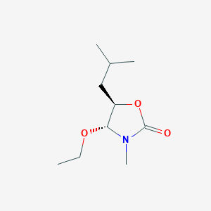 molecular formula C10H19NO3 B1166464 (4R,5R)-4-Ethoxy-5-isobutyl-3-methyloxazolidin-2-one CAS No. 117508-52-8