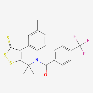 4,4,8-trimethyl-5-[4-(trifluoromethyl)benzoyl]-4,5-dihydro-1H-[1,2]dithiolo[3,4-c]quinoline-1-thione