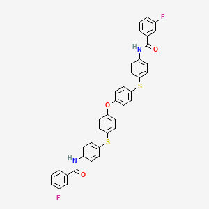 3-Fluoro-N-(4-{[4-(4-{[4-(3-fluorobenzamido)phenyl]sulfanyl}phenoxy)phenyl]sulfanyl}phenyl)benzamide