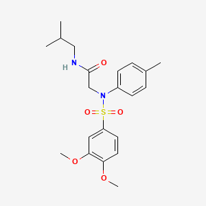 2-[N-(4-Methylphenyl)3,4-dimethoxybenzenesulfonamido]-N-(2-methylpropyl)acetamide