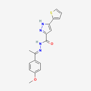 N'-(1-(4-Methoxyphenyl)ethylidene)-3-(2-thienyl)-1H-pyrazole-5-carbohydrazide