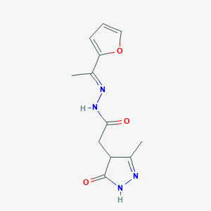 N'-[(E)-1-(2-Furyl)ethylidene]-2-(3-methyl-5-oxo-4,5-dihydro-1H-pyrazol-4-YL)acetohydrazide