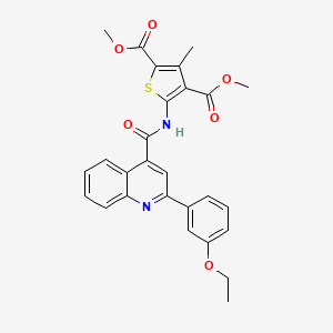 Dimethyl 5-({[2-(3-ethoxyphenyl)quinolin-4-yl]carbonyl}amino)-3-methylthiophene-2,4-dicarboxylate