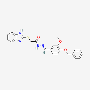 2-(1H-benzimidazol-2-ylsulfanyl)-N'-{(E)-[4-(benzyloxy)-3-methoxyphenyl]methylidene}acetohydrazide