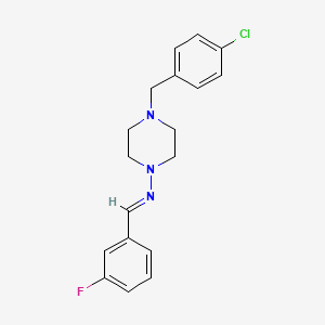 4-(4-Chlorobenzyl)-N-(3-fluorobenzylidene)-1-piperazinamine