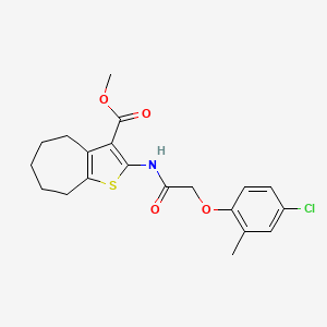 methyl 2-{[(4-chloro-2-methylphenoxy)acetyl]amino}-5,6,7,8-tetrahydro-4H-cyclohepta[b]thiophene-3-carboxylate