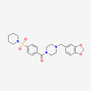 [4-(1,3-Benzodioxol-5-ylmethyl)piperazin-1-yl][4-(piperidin-1-ylsulfonyl)phenyl]methanone