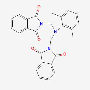 molecular formula C26H21N3O4 B11664853 2,2'-{[(2,6-dimethylphenyl)imino]dimethanediyl}bis(1H-isoindole-1,3(2H)-dione) 