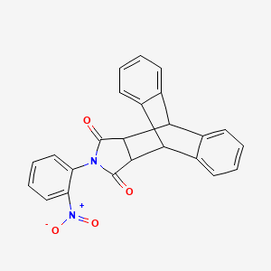 molecular formula C24H16N2O4 B11664895 17-(2-Nitrophenyl)-17-azapentacyclo[6.6.5.0~2,7~.0~9,14~.0~15,19~]nonadeca-2,4,6,9,11,13-hexaene-16,18-dione 