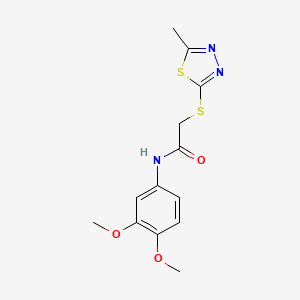 N-(3,4-dimethoxyphenyl)-2-[(5-methyl-1,3,4-thiadiazol-2-yl)sulfanyl]acetamide