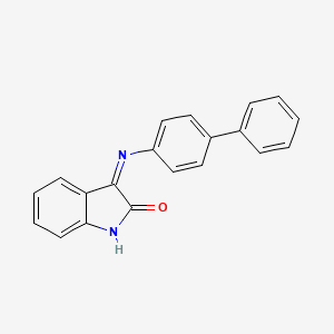 molecular formula C20H14N2O B11664933 (3Z)-3-(biphenyl-4-ylimino)-1,3-dihydro-2H-indol-2-one 