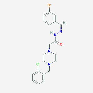 molecular formula C20H22BrClN4O B11664940 N'-[(Z)-(3-Bromophenyl)methylidene]-2-{4-[(2-chlorophenyl)methyl]piperazin-1-YL}acetohydrazide 