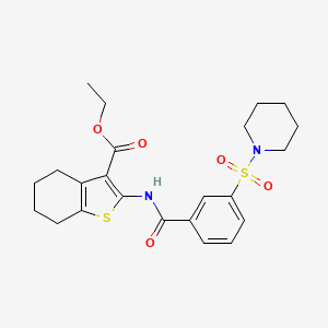 Ethyl 2-({[3-(piperidin-1-ylsulfonyl)phenyl]carbonyl}amino)-4,5,6,7-tetrahydro-1-benzothiophene-3-carboxylate