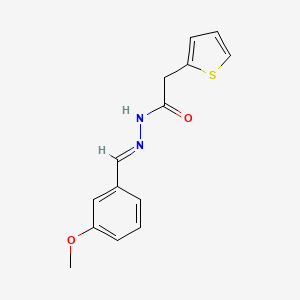 N'-[(E)-(3-methoxyphenyl)methylidene]-2-(thiophen-2-yl)acetohydrazide