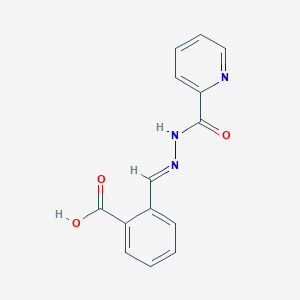 2-{(E)-[2-(pyridin-2-ylcarbonyl)hydrazinylidene]methyl}benzoic acid