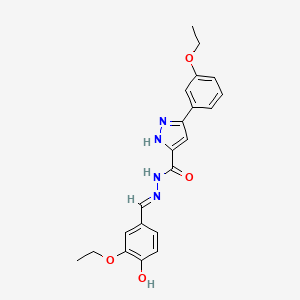 N'-[(E)-(3-ethoxy-4-hydroxyphenyl)methylidene]-3-(3-ethoxyphenyl)-1H-pyrazole-5-carbohydrazide