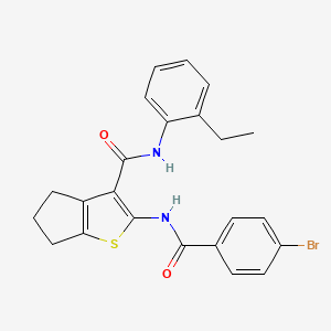 2-{[(4-bromophenyl)carbonyl]amino}-N-(2-ethylphenyl)-5,6-dihydro-4H-cyclopenta[b]thiophene-3-carboxamide