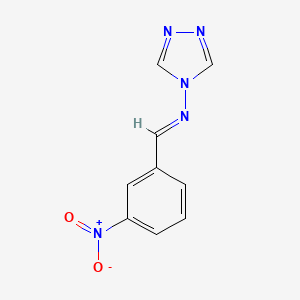 molecular formula C9H7N5O2 B11665152 4-(3-Nitrobenzylideneamino)-4H-1,2,4-triazole CAS No. 32787-80-7