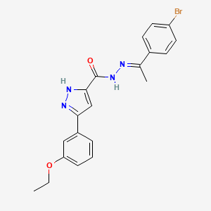 N'-(1-(4-Bromophenyl)ethylidene)-3-(3-ethoxyphenyl)-1H-pyrazole-5-carbohydrazide