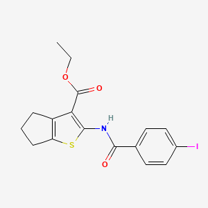 ethyl 2-{[(4-iodophenyl)carbonyl]amino}-5,6-dihydro-4H-cyclopenta[b]thiophene-3-carboxylate