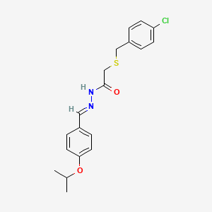 2-[(4-chlorobenzyl)sulfanyl]-N'-{(E)-[4-(propan-2-yloxy)phenyl]methylidene}acetohydrazide