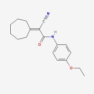 2-Cyano-2-cycloheptylidene-N-(4-ethoxyphenyl)acetamide