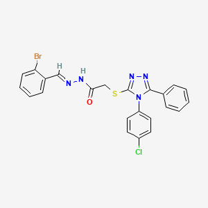 N'-[(E)-(2-bromophenyl)methylidene]-2-{[4-(4-chlorophenyl)-5-phenyl-4H-1,2,4-triazol-3-yl]sulfanyl}acetohydrazide