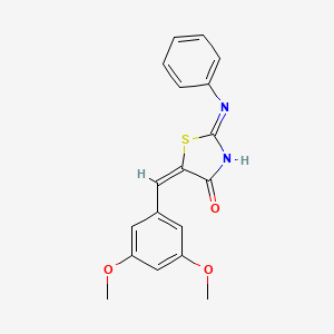 (5E)-2-anilino-5-[(3,5-dimethoxyphenyl)methylidene]-1,3-thiazol-4-one