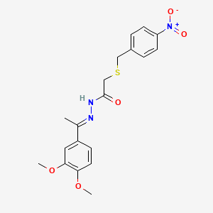 N'-[(1E)-1-(3,4-dimethoxyphenyl)ethylidene]-2-[(4-nitrobenzyl)sulfanyl]acetohydrazide