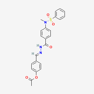 4-{(E)-[2-({4-[methyl(phenylsulfonyl)amino]phenyl}carbonyl)hydrazinylidene]methyl}phenyl acetate