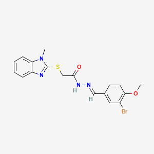 N'-(3-BR-4-Methoxybenzylidene)-2-((1-ME-1H-benzimidazol-2-YL)thio)acetohydrazide