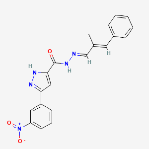 N'-(2-Methyl-3-phenylallylidene)-5-(3-nitrophenyl)-1H-pyrazole-3-carbohydrazide