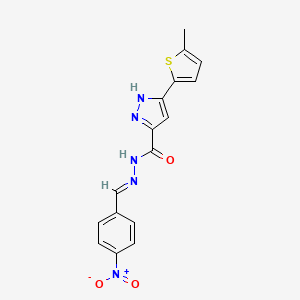 3-(5-Methyl-2-thienyl)-N'-(4-nitrobenzylidene)-1H-pyrazole-5-carbohydrazide