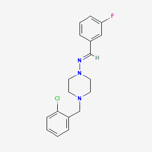 4-(2-Chlorobenzyl)-N-(3-fluorobenzylidene)-1-piperazinamine