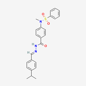 N-methyl-N-[4-({(2E)-2-[4-(propan-2-yl)benzylidene]hydrazinyl}carbonyl)phenyl]benzenesulfonamide