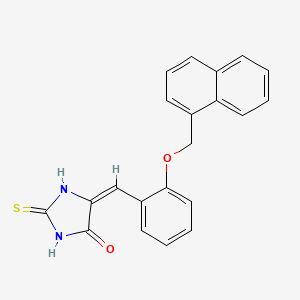 (5E)-5-[2-(naphthalen-1-ylmethoxy)benzylidene]-2-thioxoimidazolidin-4-one