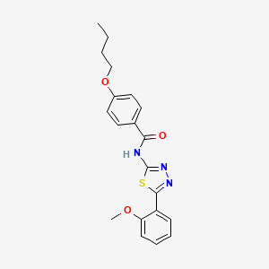 4-butoxy-N-[5-(2-methoxyphenyl)-1,3,4-thiadiazol-2-yl]benzamide