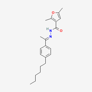 N'-[(E)-1-(4-hexylphenyl)ethylidene]-2,5-dimethyl-3-furohydrazide