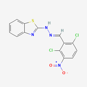 2-[(2E)-2-(2,6-dichloro-3-nitrobenzylidene)hydrazinyl]-1,3-benzothiazole