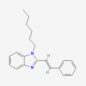 1-hexyl-2-[(E)-2-phenylethenyl]-1H-benzimidazole