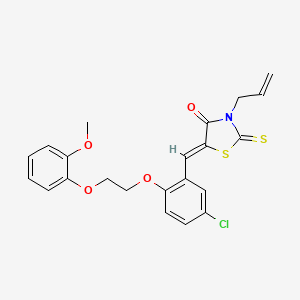 (5Z)-5-{5-chloro-2-[2-(2-methoxyphenoxy)ethoxy]benzylidene}-3-(prop-2-en-1-yl)-2-thioxo-1,3-thiazolidin-4-one