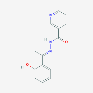 molecular formula C14H13N3O2 B11665533 N'-[(1E)-1-(2-hydroxyphenyl)ethylidene]pyridine-3-carbohydrazide 