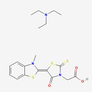 3-Thiazolidineacetic acid, 5-(3-methyl-2(3H)-benzothiazolylidene)-4-oxo-2-thioxo-, compd. with N,N-diethylethanamine (1:1)