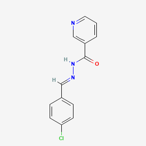 molecular formula C13H10ClN3O B11665556 N'-[(E)-(4-chlorophenyl)methylidene]pyridine-3-carbohydrazide CAS No. 89813-99-0