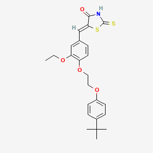 (5Z)-5-{4-[2-(4-tert-butylphenoxy)ethoxy]-3-ethoxybenzylidene}-2-thioxo-1,3-thiazolidin-4-one