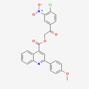 2-(4-Chloro-3-nitrophenyl)-2-oxoethyl 2-(4-methoxyphenyl)quinoline-4-carboxylate