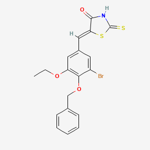 (5Z)-5-[4-(benzyloxy)-3-bromo-5-ethoxybenzylidene]-2-thioxo-1,3-thiazolidin-4-one