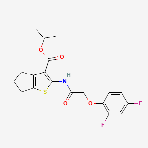 4H-Cyclopenta[b]thiophene-3-carboxylic acid, 5,6-dihydro-2-(2,4-difluorophenoxyacetylamino)-, isopropyl ester